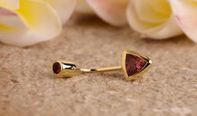 Bauch Piercing TRIANGLE Rosaturmalin