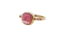 Unikate Ring  18 Karat Gold mit Rosaturmalin