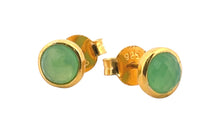 Chrysopras Ohrstecker 6 mm