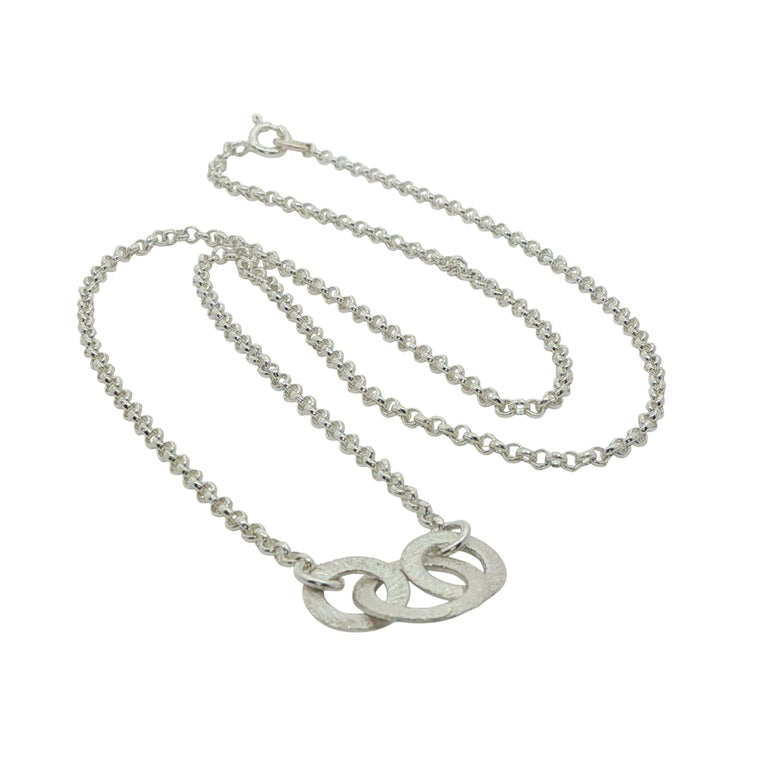 Silberkette mit Kreisen – Erbsenkette 42 cm | 925 Silber