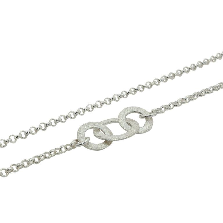 Silberkette mit Kreisen – Erbsenkette 42 cm | 925 Silber