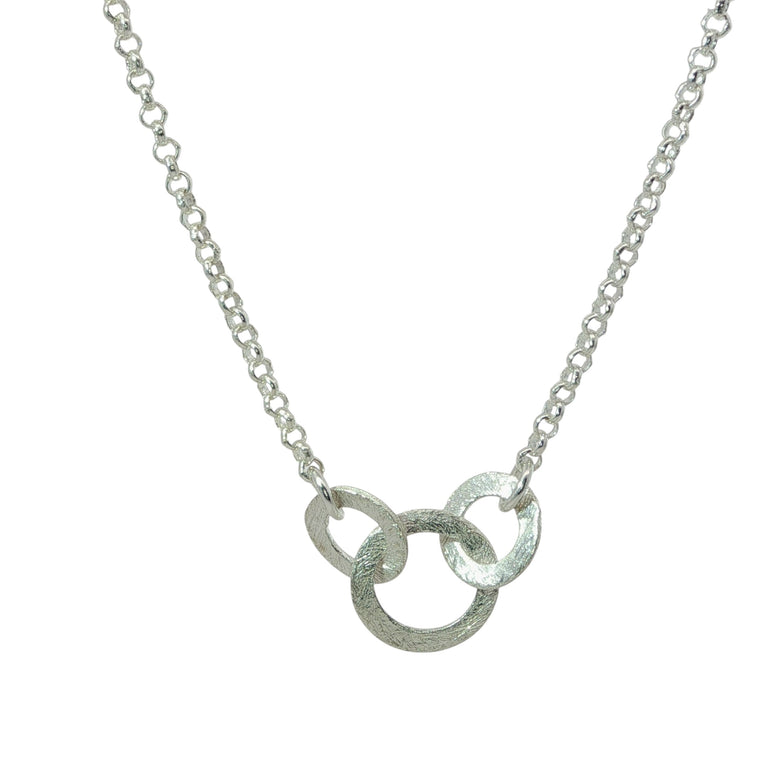 Silberkette mit Kreisen – Erbsenkette 42 cm | 925 Silber