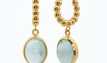 Creolen Bubble 14mm Aquamarin