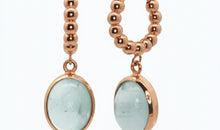 Creolen Bubble 14mm Aquamarin