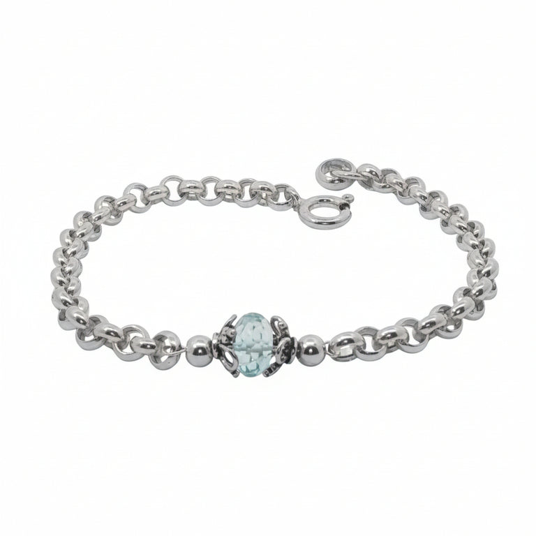 5 mm VALOREA Armband mit Blautopas
