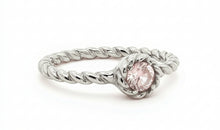 Ring Twist mit Rosenquarz
