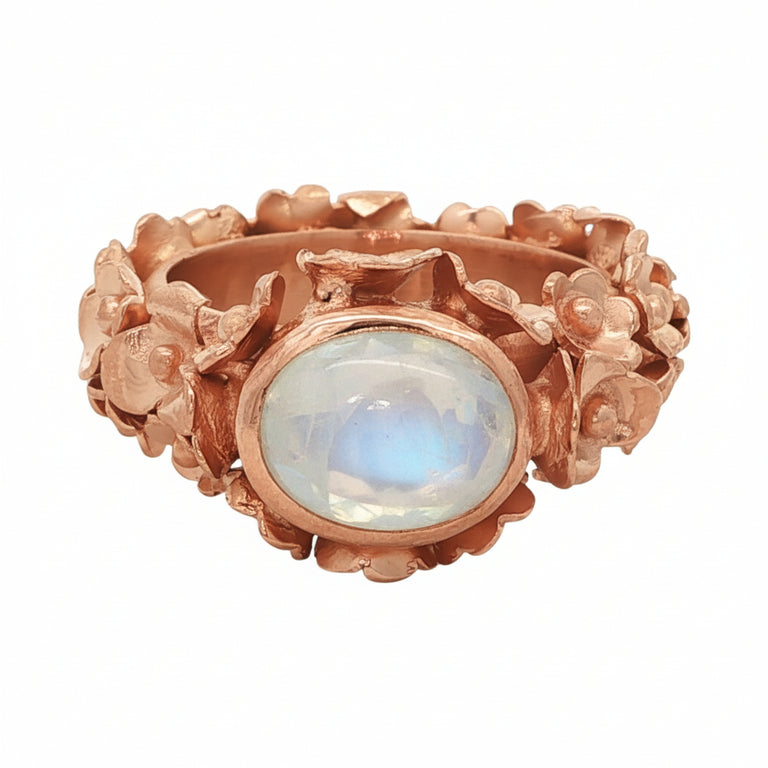Ring FLORAL mit Mondstein