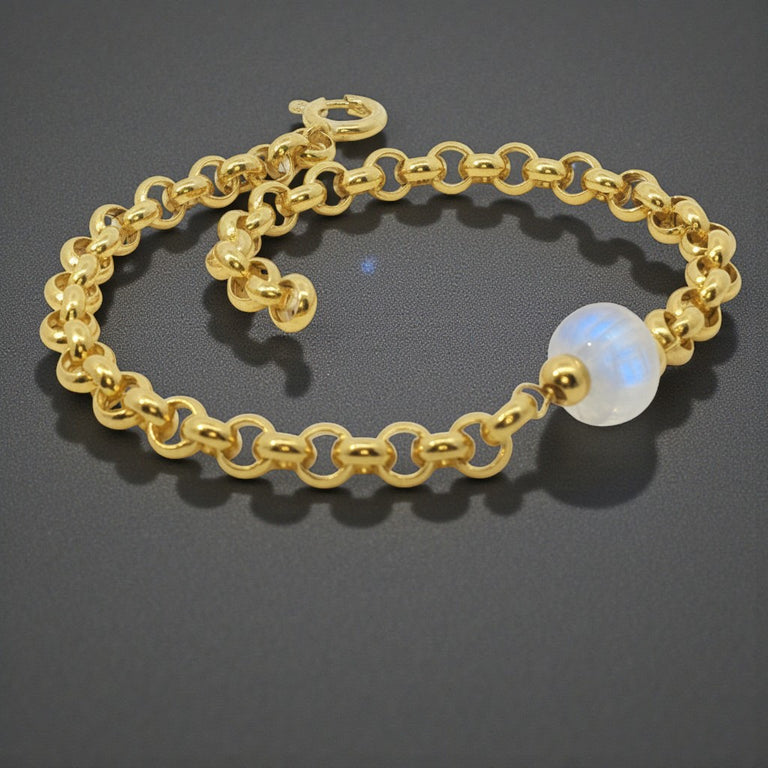 5 mm VALOREA Armband mit Mondstein