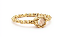 Ring Twist mit Rosenquarz
