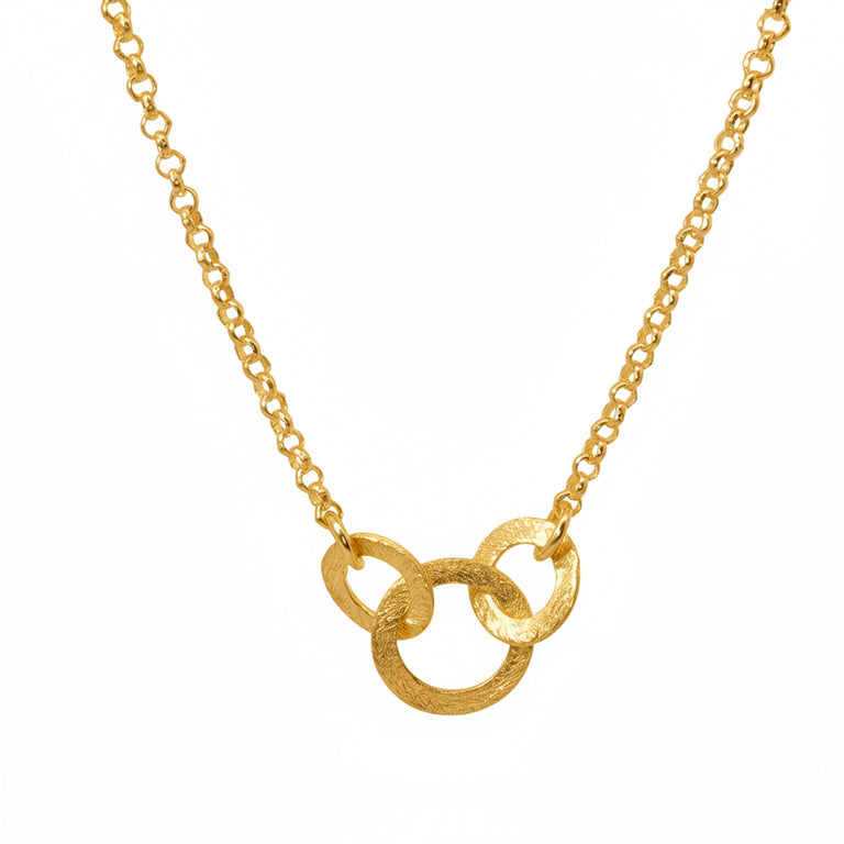 Silberkette mit Kreisen – Erbsenkette 42 cm | 925 Silber