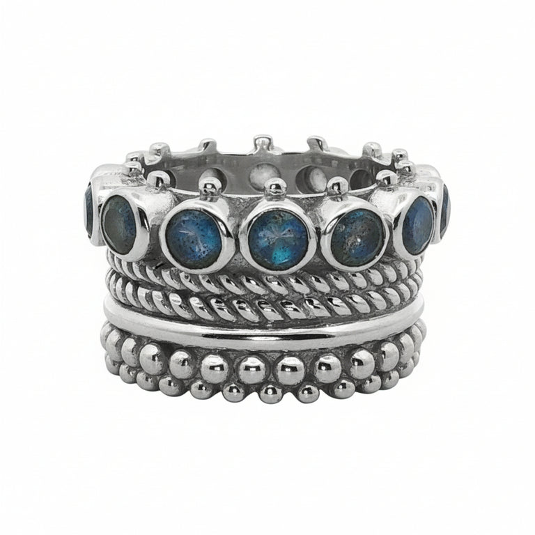 Ring Scharlotta mit Labradorit  Grösse 56