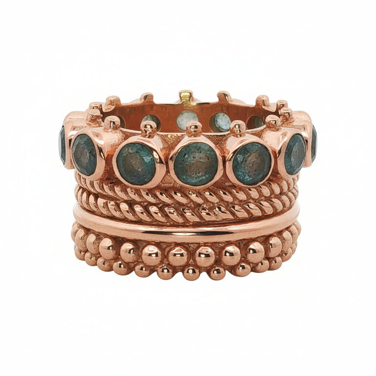 Ring Scharlotta mit Labradorit  Grösse 56
