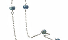 Silberkette mit Iolith – Feine Kette 45 cm | 925 Silber vergoldet