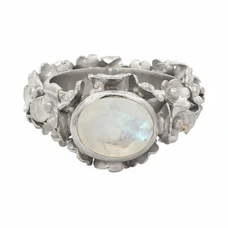 Ring FLORAL mit Mondstein