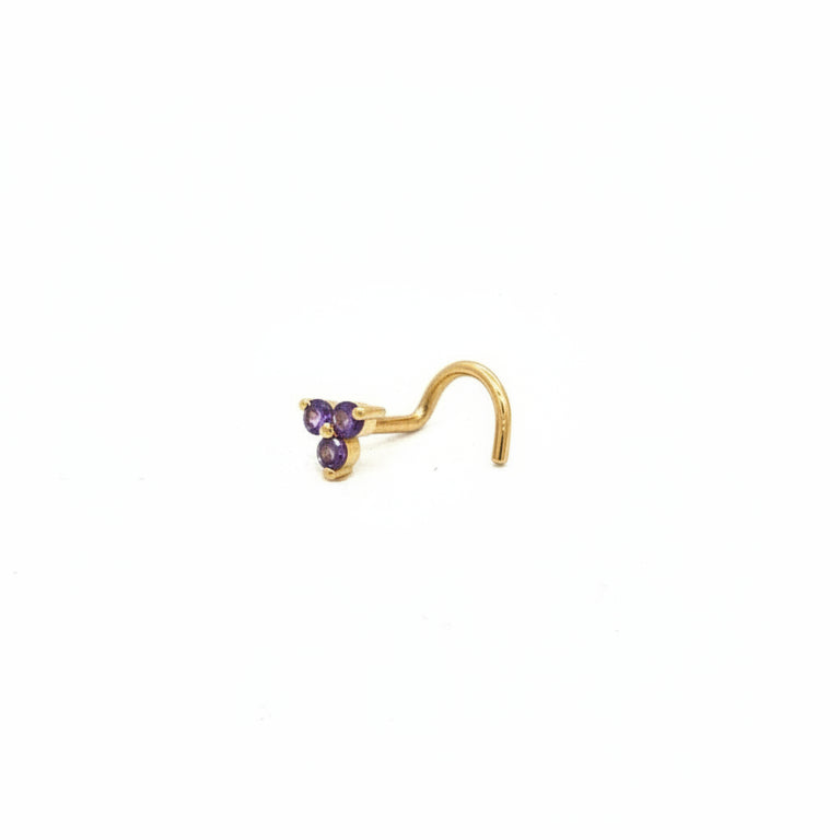 Nasen Piercing TRINITY Amethyst