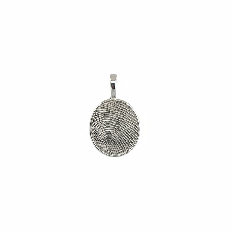 Anhänger FINGERPRINT OVAL l 13X15 mm