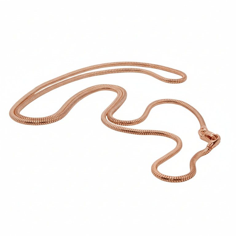 Schlangenkette 50 cm aus 925 Silber – Weiche Kette 1,8 mm | Vergoldet