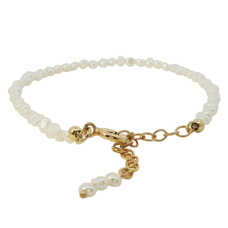 Barockes Perlenarmband | Süsswasserperlen 3–4 mm