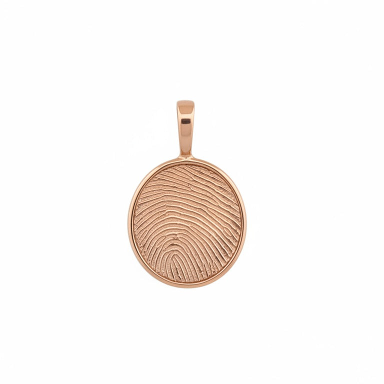 Anhänger FINGERPRINT OVAL l 13X15 mm