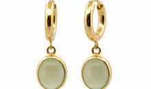 Creolen KAYLA 14 mm mit Prehnite