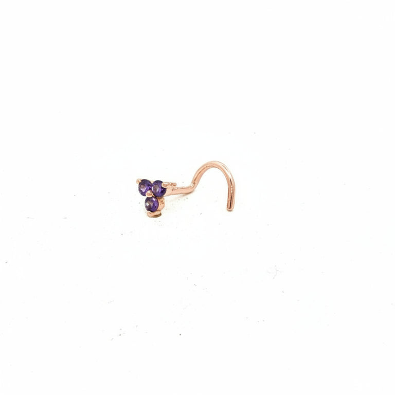 Nasen Piercing TRINITY Amethyst