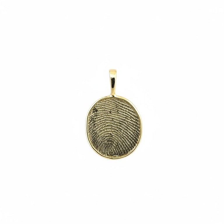 Anhänger FINGERPRINT OVAL l 13X15 mm