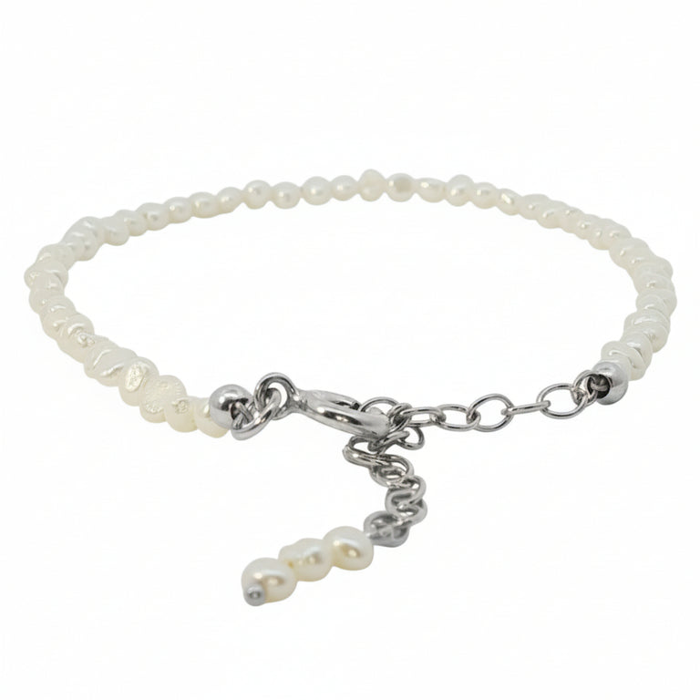 Barockes Perlenarmband | Süsswasserperlen 3–4 mm