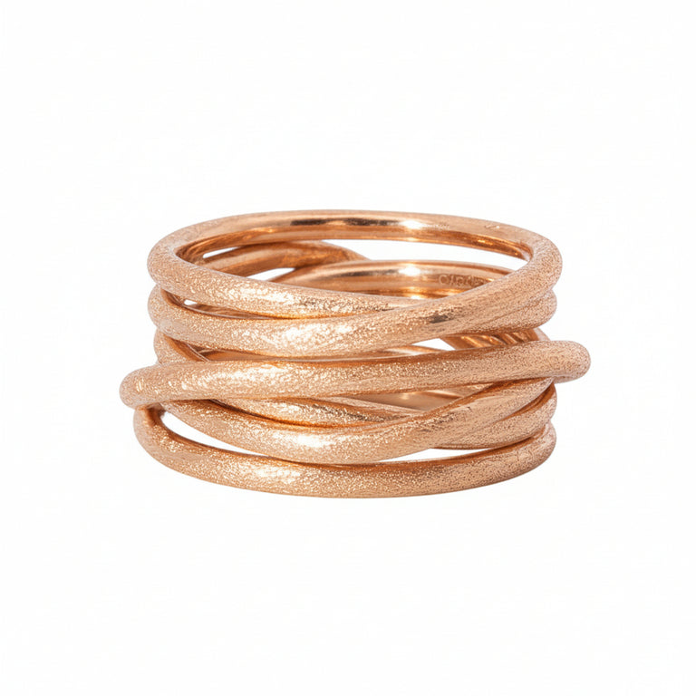 LOOPRING – Handgeflochtener Silberring | Matt | 12 mm