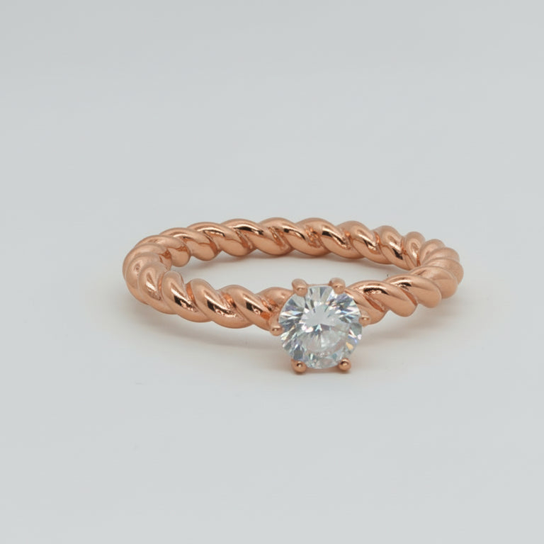 Verlobungsring TWIST – Mondstein Solitär | 925 Silber