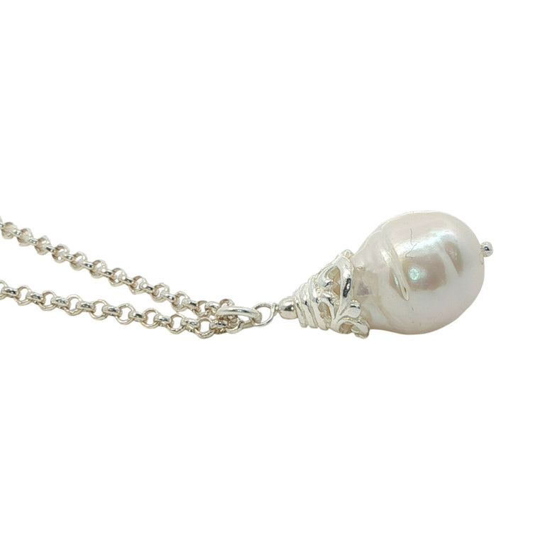 Silberkette mit Barockperle