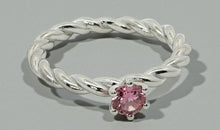 Ring TWIST mit rosa Turmalin
