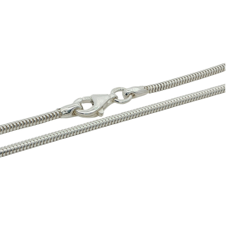 Schlangenkette 50 cm aus 925 Silber – Weiche Kette 1,8 mm | Vergoldet