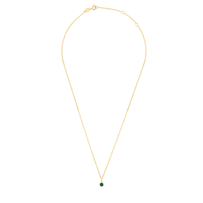 Halskette BRIANA mit Smaragd 4 mm