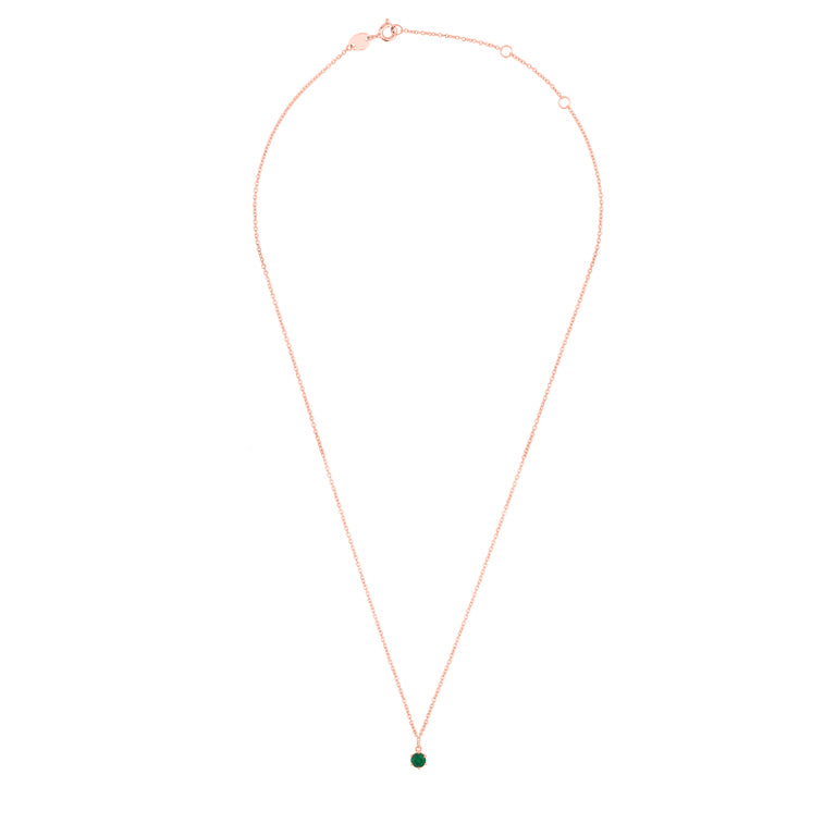 Halskette BRIANA mit Smaragd 4 mm