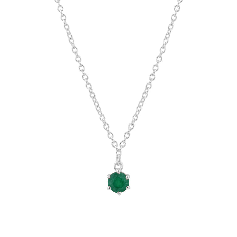Halskette BRIANA mit Smaragd 4 mm