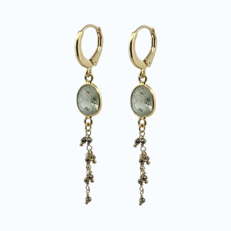 Creolen Elvia mit Prehnite und Hämatite