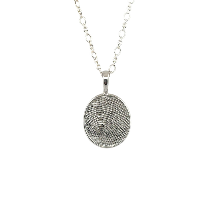 Anhänger FINGERPRINT OVAL l 13X15 mm