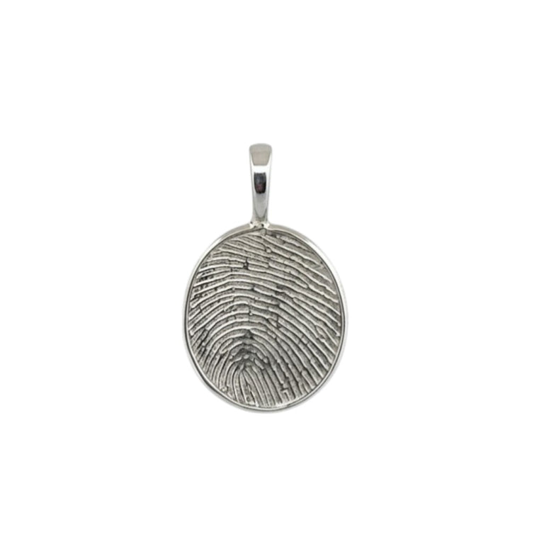Anhänger FINGERPRINT OVAL l 13X15 mm