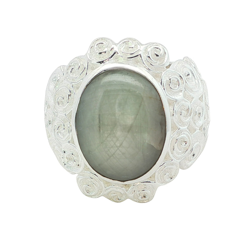 Unikatring ELARIS mit Sternsaphir