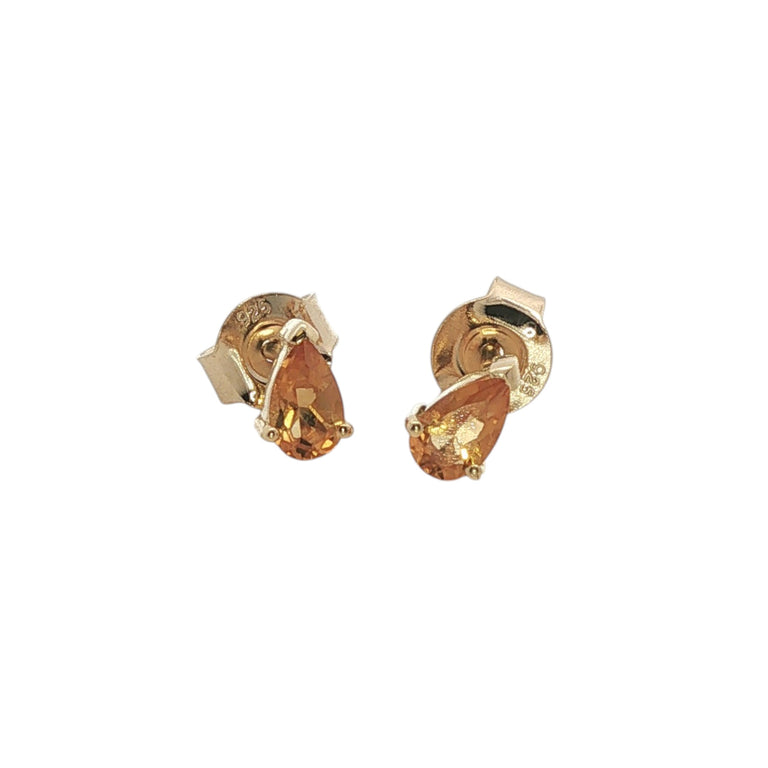 Ohrstecker DROPS Citrin 3 X 5 mm