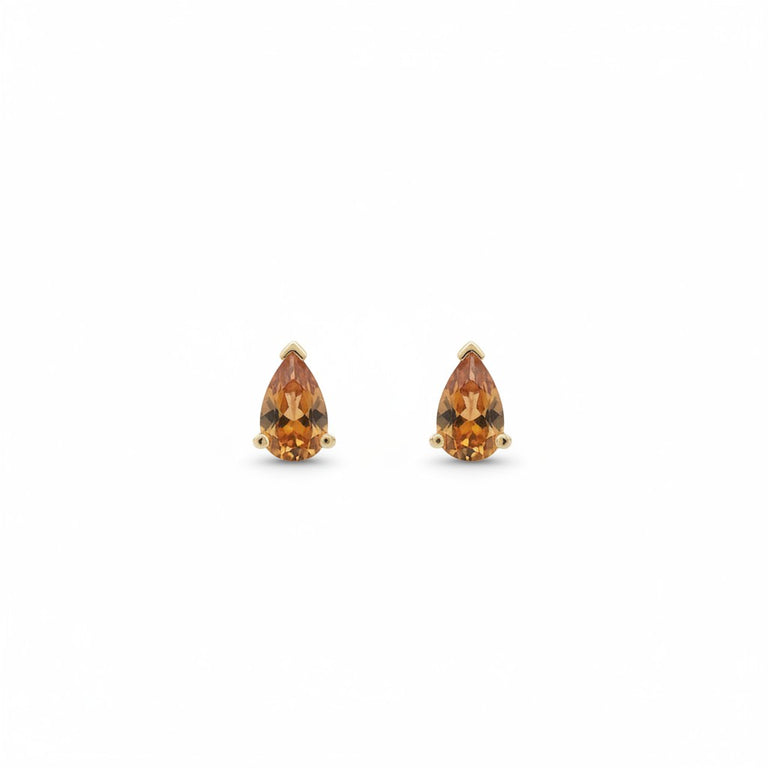 Ohrstecker DROPS Citrin 3 X 5 mm