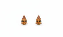 Ohrstecker DROPS Citrin 3 X 5 mm