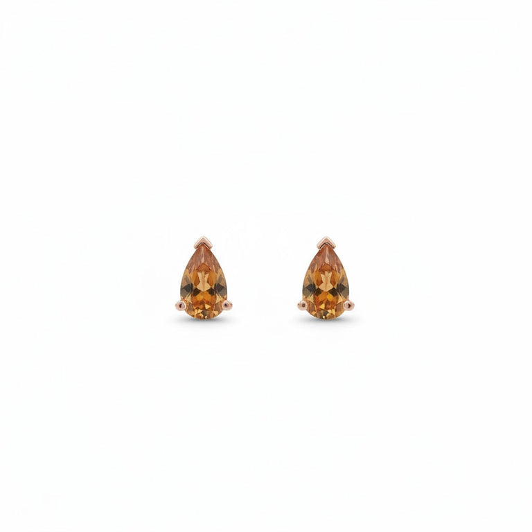 Ohrstecker DROPS Citrin 3 X 5 mm