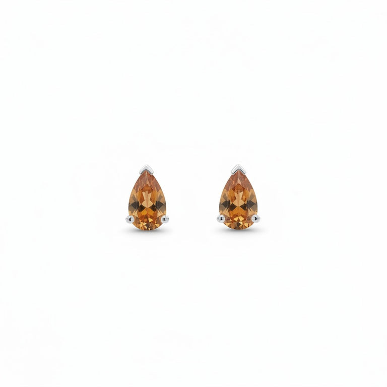 Ohrstecker DROPS Citrin 3 X 5 mm