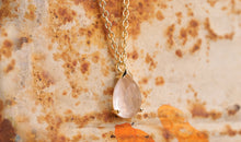 Halskette LEONIE Rosenquarz 5X8mm
