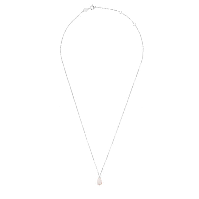 Halskette LEONIE Rosenquarz 5X8mm