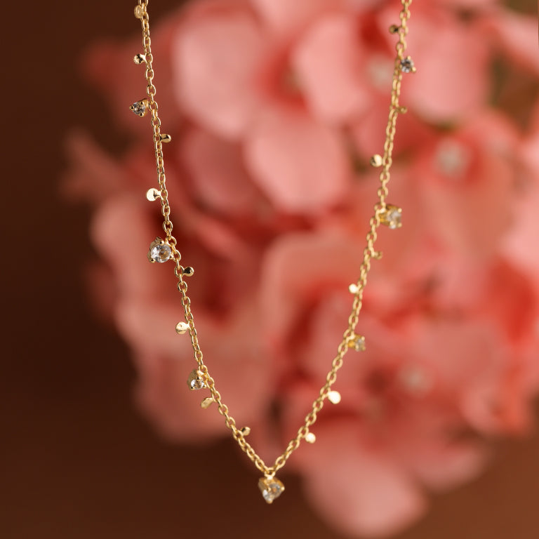 Halskette DOREEN mit Topas 18k Gold