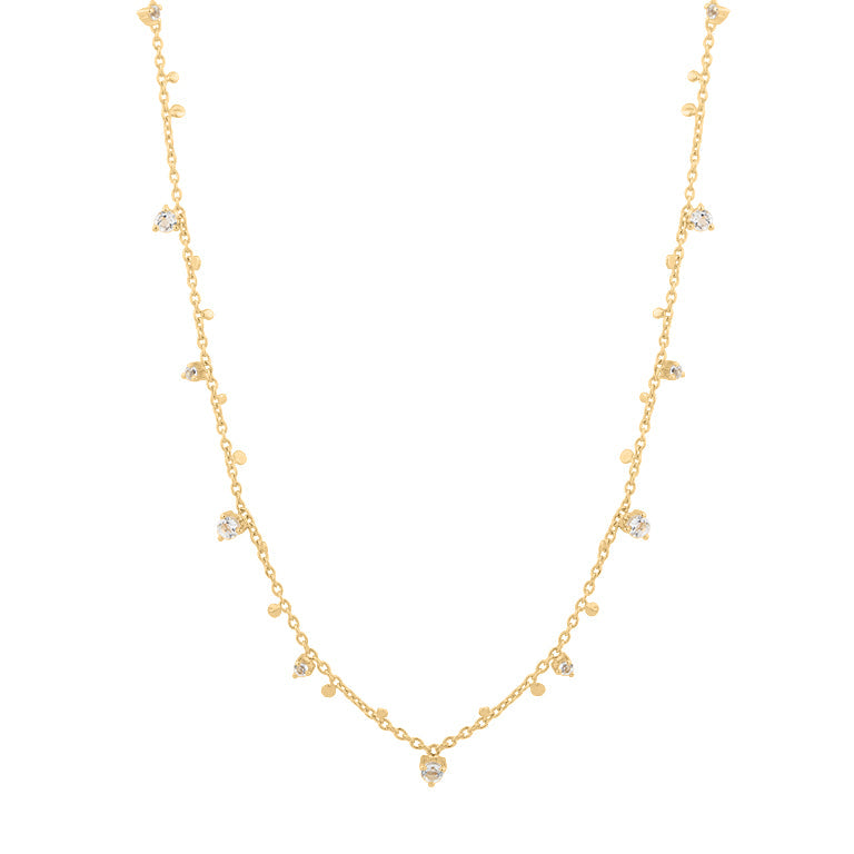 Halskette DOREEN mit Topas 18k Gold