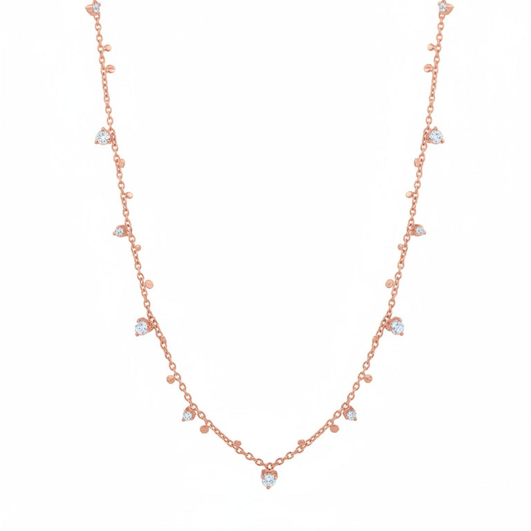 Halskette DOREEN mit Diamanten und Mondstein
