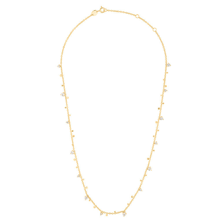 Halskette DOREEN mit Topas 18k Gold